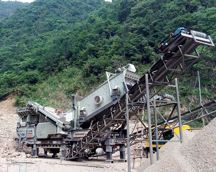 90-100 т/ч Мобильная дробилка дробления известняка